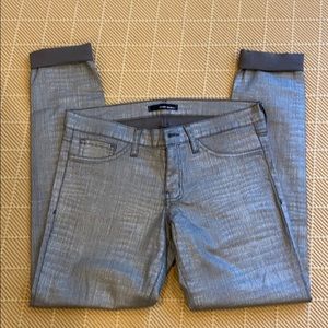 Flying Monkey Metallic Gray Skinny Jeans